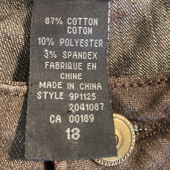 Brown Stretch Jeans ~ 18 - Picture 4 of 8